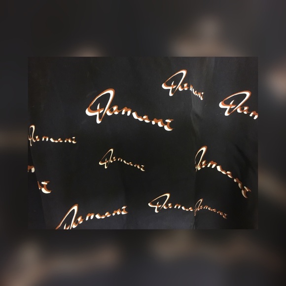 Damani Dada Navy Blue, Brown and White Logo Long sleeve Dress Shirt! XXL - Picture 3 of 7